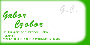 gabor czobor business card